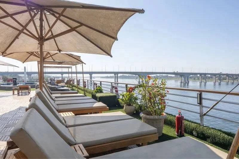 Sun deck of the Nile Excellence Nile Cruise Nile cruise